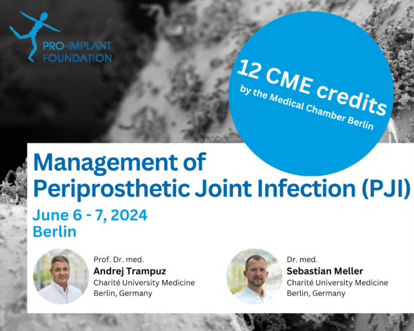 Workshop On Management Of Periprosthetic Joint Infection (PJI) (6Jun-7Jun2024)