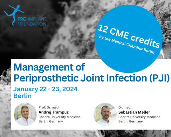 Workshop On Management Of Periprosthetic Joint Infection (PJI) (22 Jan-23 Jan2024)